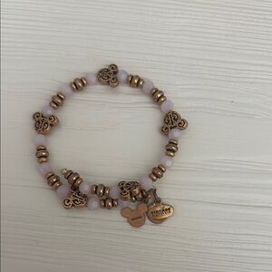 Disney (Alex and Ani) Gold and Pink Bracelet with Elegant Beads